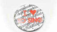 "I love to Sing" Jumbo Button Badge