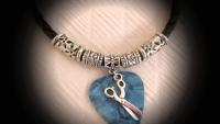 Guitar Pick necklace with Scissors "Funky Tubes" style
