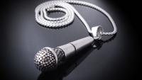 Microphone Pendant  "Jumbo Super Size" Stainless Steel