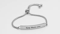 KEEP MUSIC LIVE Adjustable Stainless Steel Bracelet