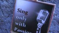 Sing Only With Passion - Resin Pendant with Chain