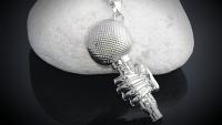 Microphone with Hand Pendant - Statement Hip Hop Style