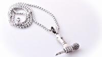 Microphone With Hand Stainless Steel Pendant