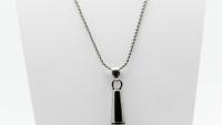 Microphone Pendant  "Jumbo Super Size" Stainless Steel