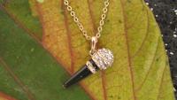 Microphone Necklace Gold Style