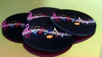 Music Coasters - Colourful Abstract Music Theme