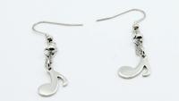 Music Note Drop Earrings Eighth Note (Quaver) 