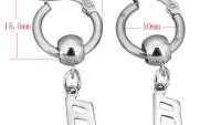 Music Note Dangle Earrings In Stainless Steel  With Lever Back