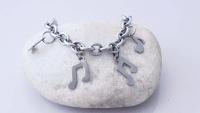 Music Note Link Chain Bracelet -