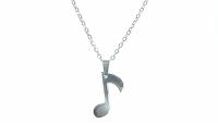 Music Note Quaver Necklace in Stainless Steel