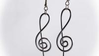 Music Note Drop Earrings