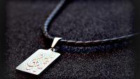 Music Note Tag Choker on Genuine Leather Cord