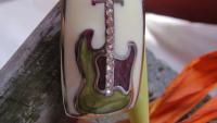 White Electric Guitar Musical Instrument Pendant