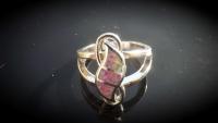 Pink Opal Ring - Unique Design