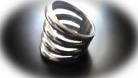 Wide Punk Style Statement Ring - Stainless Steel