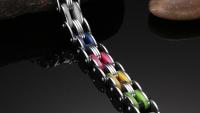 Stainless Steel Rainbow Link Bracelet