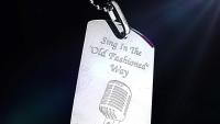 Chrome Tag Pendants with Microphones