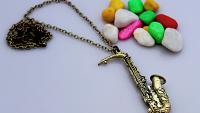 Saxophone Necklace Vintage Style