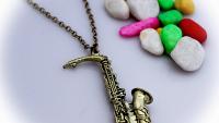 Saxophone Necklace Vintage Style