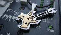 Silver/bronze 2 tone Guitar Pendant - Rock Style