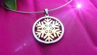 Snowflake Flower Circle Pendant - Choose Your Style!