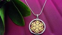 Snowflake Flower Circle Pendant - Choose Your Style!