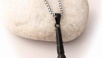 Microphone Necklace Stainless Steel in Black or Silver