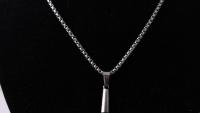 Microphone Necklace Stainless Steel in Black or Silver