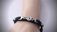 Treble Clef Connector Leather Bracelet