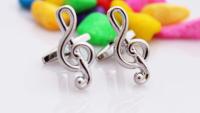 Music Note - Treble Clef Cufflinks - Stainless Steel