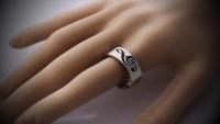 Bass and Treble Clef Stainless Steel Ring