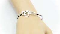 Treble Clef Stainless Steel Bangle