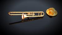 Trombone Pin Badge