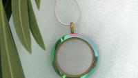 True Colors  - Anodized Glass Circle Pendant