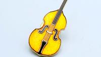 Upright Double Bass Pin Badge