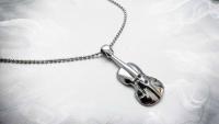 Viola/Double Bass Pendant in Stainless Steel