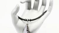 Wavy Piano Keyboard Leather Choker