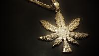 Hip Hop Iced Out Marijuana Weed Leaf Pendant