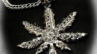 Hip Hop Iced Out Marijuana Weed Leaf Pendant