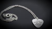 Guitar Pick Necklace - "When Words Fail Music Speaks"