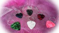 Wine Glass Charms - Guitar Pick Style