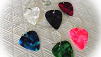 Wine Glass Charms - Guitar Pick Style