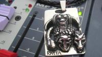 Wolf Skull Snake Rasta Tag Biker Pendant