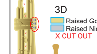 Trumpet Pin Badge 3D Design