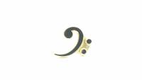 Bass Clef Pin Brooch