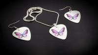 Guitar Pick With Butterfly Jewellery