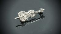 Cello Crystal Brooch