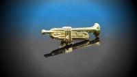 Trumpet Pin Badge 3D Design