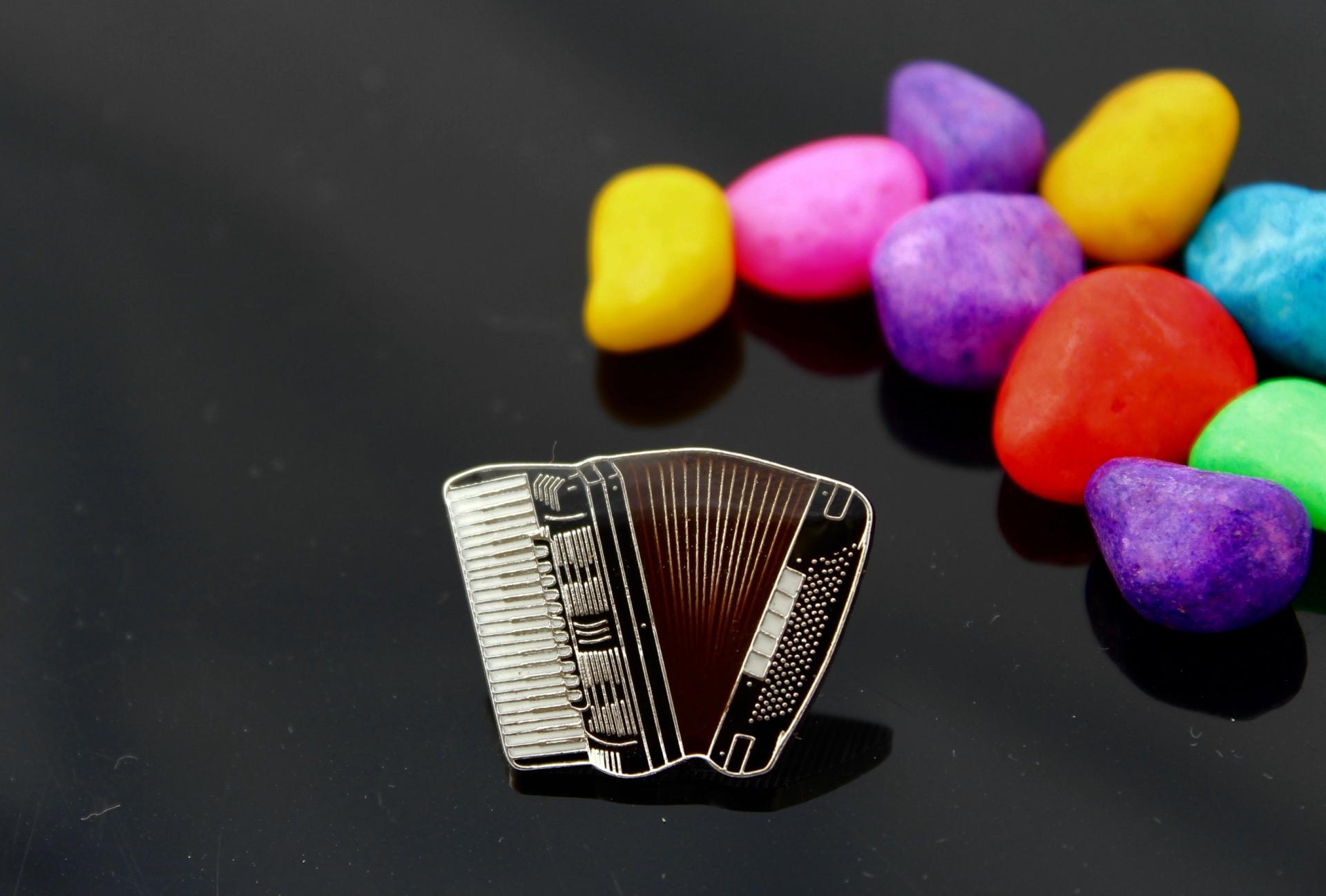 Accordion Musical Instrument Pin Badge