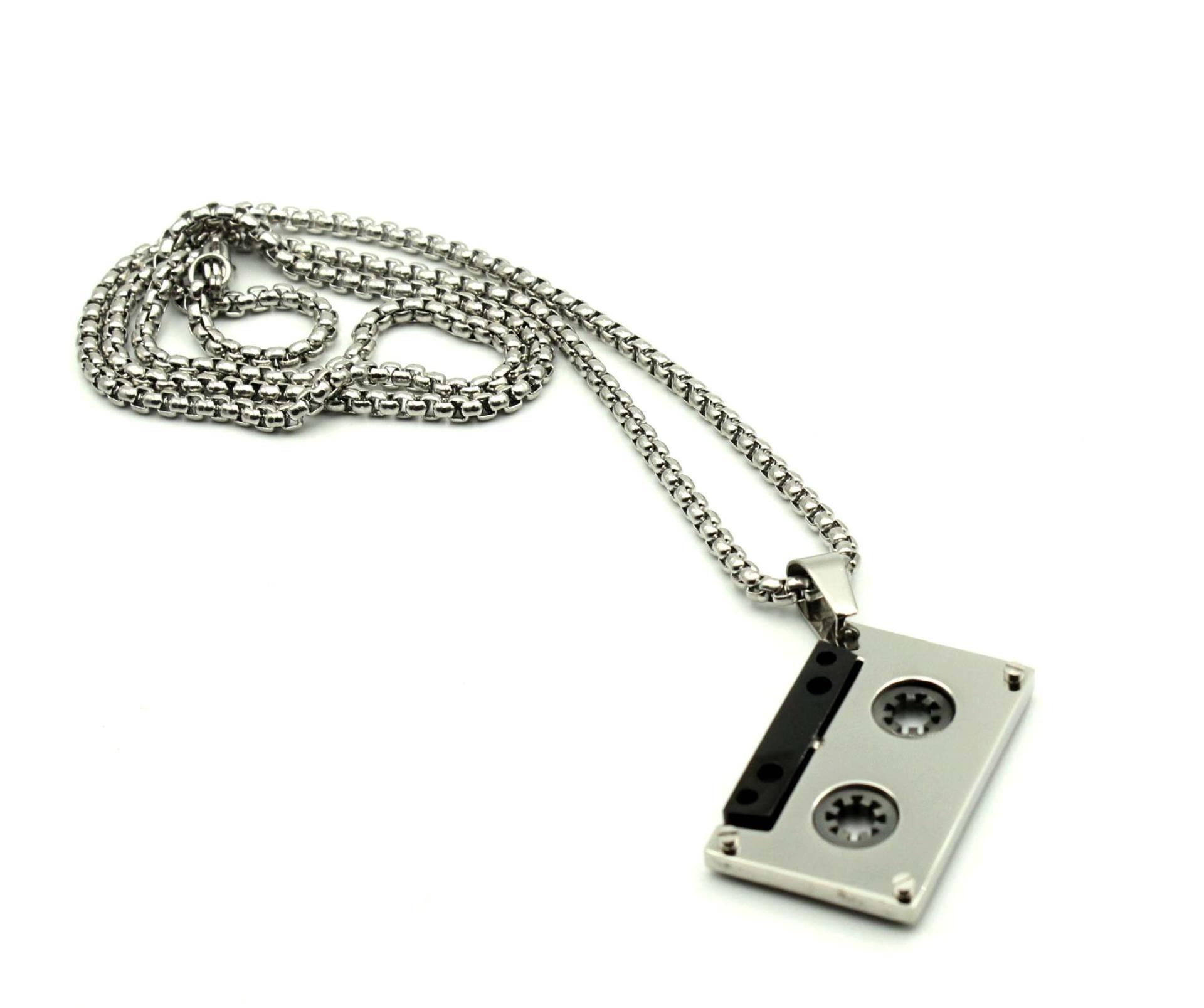 Audio Tape Stainless Steel Pendant Pendant  - Customisable